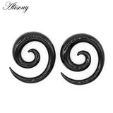 Glass Ear Taper Plug Ear Weight Hanger Twist Earrings