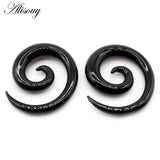 Glass Ear Taper Plug Ear Weight Hanger Twist Earrings