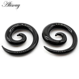 Glass Ear Taper Plug Ear Weight Hanger Twist Earrings