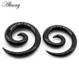 Glass Ear Taper Plug Ear Weight Hanger Twist Earrings