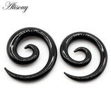 Glass Ear Taper Plug Ear Weight Hanger Twist Earrings