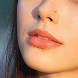 Titanium Nose Ring 20G Screw Nose Stud 2mm CZ