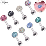 1pcs Full Drill Oil Straight Rod Tongue Ring Piercing