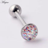 1pcs Full Drill Oil Straight Rod Tongue Ring Piercing