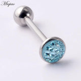 1pcs Full Drill Oil Straight Rod Tongue Ring Piercing