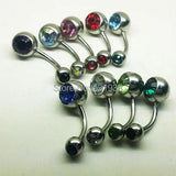 6pcs Mixed Colors Belly Button Ring Navel Bar Pircing Body Jewelry