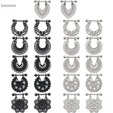 Leosoxs Retro Hollow Pattern Breast Nail Body Piercing Jewelry