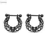 Leosoxs Retro Hollow Pattern Breast Nail Body Piercing Jewelry