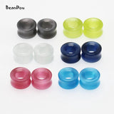2pcs Organic Stone Ear Expanders Stretching Plug Earrings