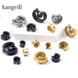 2Pcs Stainless Steel Snake Saddle Ear Plugs Tunnel Ear Gauge Expander