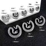 2Pcs Stainless Steel Snake Saddle Ear Plugs Tunnel Ear Gauge Expander