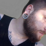 2Pcs Stainless Steel Snake Saddle Ear Plugs Tunnel Ear Gauge Expander