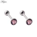 Miqiao 2pcs Straight Rod Ball Tongue Nail Piercing Jewelry