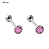 Miqiao 2pcs Straight Rod Ball Tongue Nail Piercing Jewelry