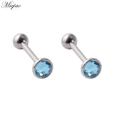 Miqiao 2pcs Straight Rod Ball Tongue Nail Piercing Jewelry