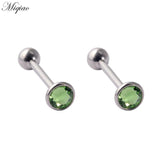 Miqiao 2pcs Straight Rod Ball Tongue Nail Piercing Jewelry