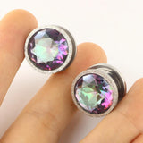 2PCS 316L Stainless Steel Ear Plugs Tunnels Flesh Piercing Body Jewelry