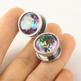 2PCS 316L Stainless Steel Ear Plugs Tunnels Flesh Piercing Body Jewelry