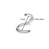 50pcs Steel 14G Spiraled Shaft Replacement Piercings Nose Lip Tongue Earring