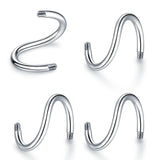 50pcs Steel 14G Spiraled Shaft Replacement Piercings Nose Lip Tongue Earring