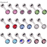 2pcs Stainless Steel Straight Rod Tongue Ring Piercing