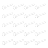 20PCS Clear Bioflex Nose Bone Ring Stud 20G 18G Retainer Body Jewelry