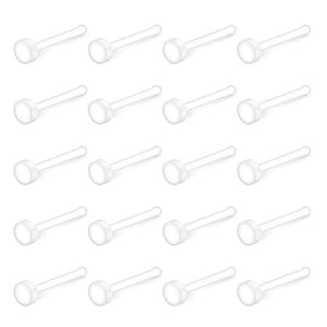 20PCS Clear Bioflex Nose Bone Ring Stud 20G 18G Retainer Body Jewelry