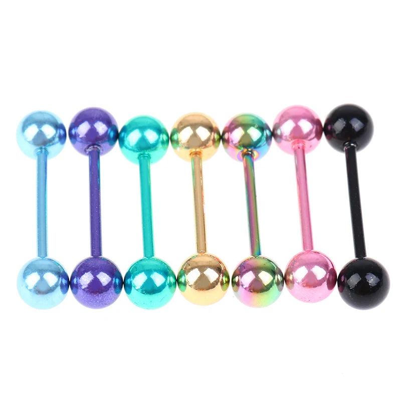 7 Pcs Stainless Steel Tongue Piercing Set