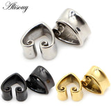 Heart-Shape Notch Ear Piercing Plugs Stainless Steel Earrings