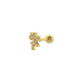 6 Pcs Stainless Steel Flower Ear Stud Earrings for Women
