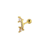 6 Pcs Stainless Steel Flower Ear Stud Earrings for Women