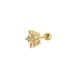 6 Pcs Stainless Steel Flower Ear Stud Earrings for Women