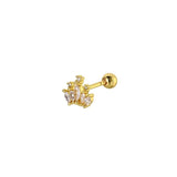 6 Pcs Stainless Steel Flower Ear Stud Earrings for Women