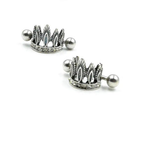 Feather Zircon Nipple Rings 2pc