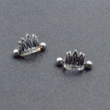 Feather Zircon Nipple Rings 2pc
