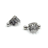Feather Zircon Nipple Rings 2pc
