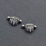 Feather Zircon Nipple Rings 2pc