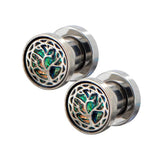 Pair Metal Ear Plugs/Tunnels Gauge Piercing Flesh Expander Body
