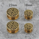 Pair Metal Ear Plugs/Tunnels Gauge Piercing Flesh Expander Body