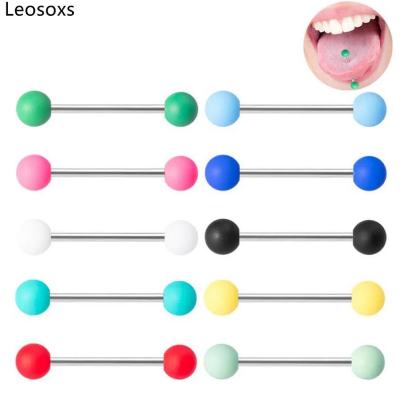 Leosoxs 10pcs Tongue Nail Sexy Breast Nail Barbell Ear Bone Nail
