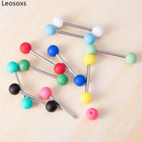 Leosoxs 10pcs Tongue Nail Sexy Breast Nail Barbell Ear Bone Nail