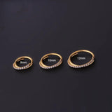 16G Stainless Steel Cz Cross Hoop Nose Rings Cartilage Earrings