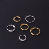 16G Stainless Steel Cz Cross Hoop Nose Rings Cartilage Earrings