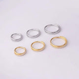 16G Stainless Steel Cz Cross Hoop Nose Rings Cartilage Earrings
