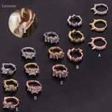 Leosoxs 2pcs Zircon Round Earrings