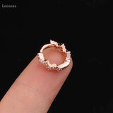 Leosoxs 2pcs Zircon Round Earrings