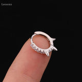 Leosoxs 2pcs Zircon Round Earrings