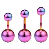 316L Surgical Steel Ball Belly Earring 3PCS