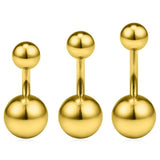 316L Surgical Steel Ball Belly Earring 3PCS
