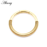 Stainless Steel Round Spring Eardrop Ear Expander Body Piercing Jewelry